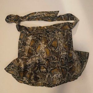 Zara Snake Skin Miniskirt w/ Belt